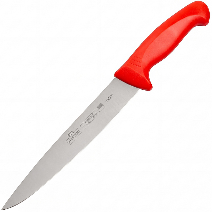 Нож универсальный Китай Luxstahl HACCP W016 8" 200 мм красный