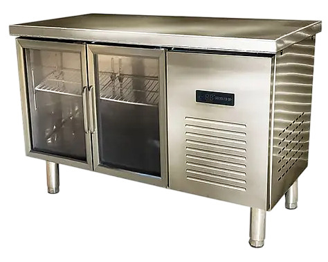 Стол холодильный CLSY Workbench 120 стекло, 170 л нержавеющая сталь