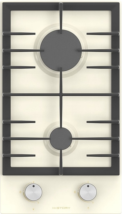 Варочная панель газовая HiSTORY HGE320C FBG бежевая эмаль