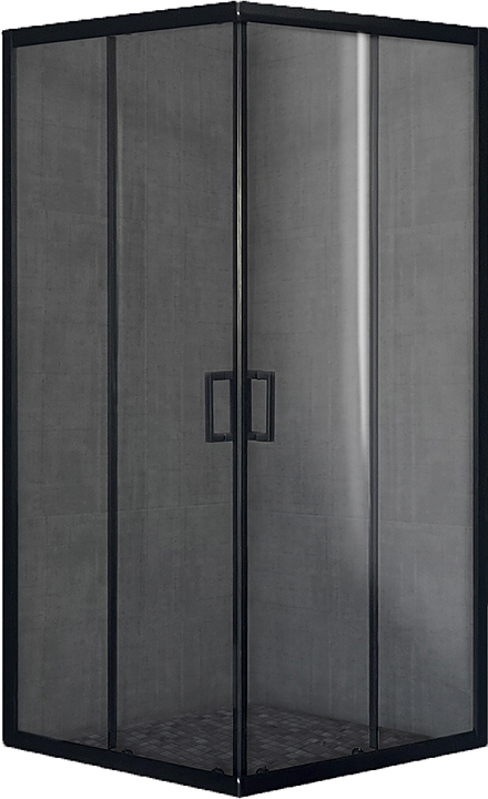 Уголок душевой Royal Bath RB HPD-T-BL 80x80x185 см, прозрачное, чёрный профиль