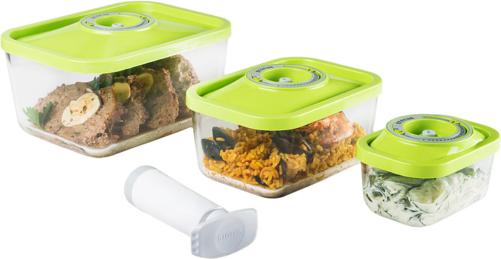 Набор вакуумных контейнеров Status VAC-Glass-Set зеленый