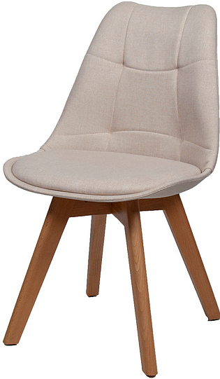 Стул BentWood Eames W ткань бежевый