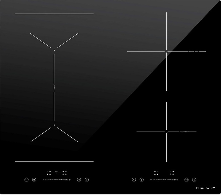 Варочная панель индукционная HiSTORY HI6421 BBK черная