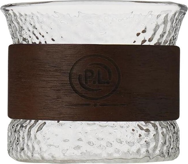 Чашка кофейная P.L. Barbossa Barista S0594 Dents Japanese Style 200 мл  d=7,5 см h=6,5 см (стекло) с деревянной вставкой