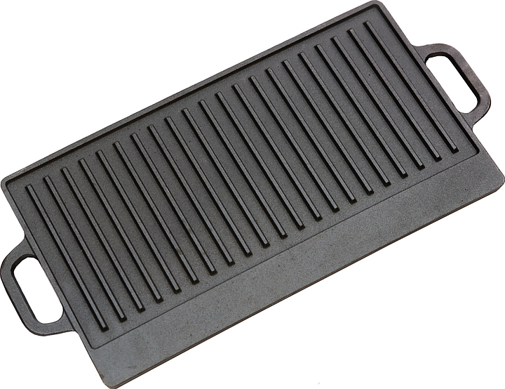 Планча прямоугольная Eger чугунная, двусторонняя