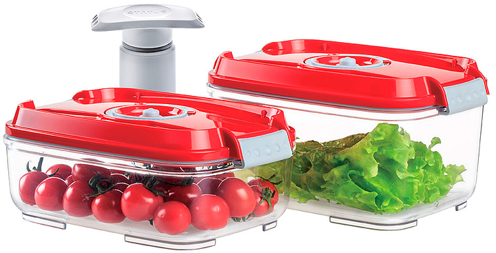 Набор вакуумных контейнеров Status VAC-REC-Duet красный