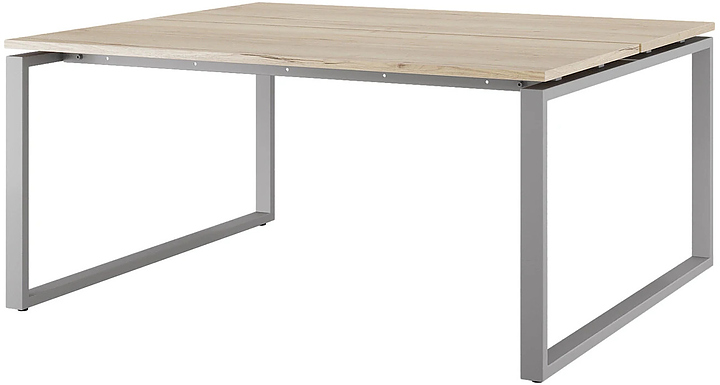Стол офисный КОБОР O1/2-140/140 aluminum/natural