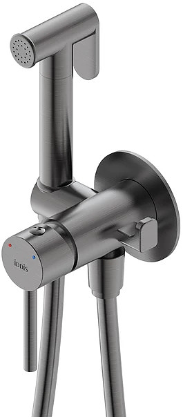 Душ гигиенический со смесителем IDDIS Axes 005GMR0i08 встраиваемый, графит матовый