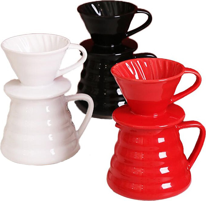 Набор для пуровера P.L. Barbossa S0742 кофейник 520 мл с воронкой на 1-2 чашки (керамика)