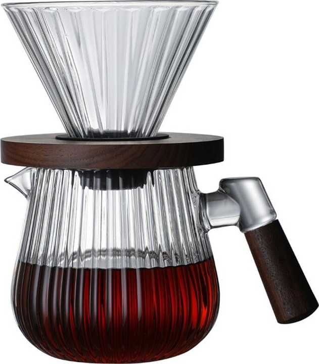 Набор для пуровера P.L. Barbossa S0581 кофейник 600 мл с воронкой на 1-4 чашки (стекло)
