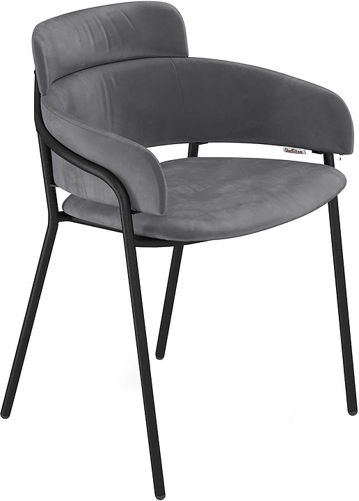 Стул барный Sheffilton SHT-S143 угольно-серый / черный муар