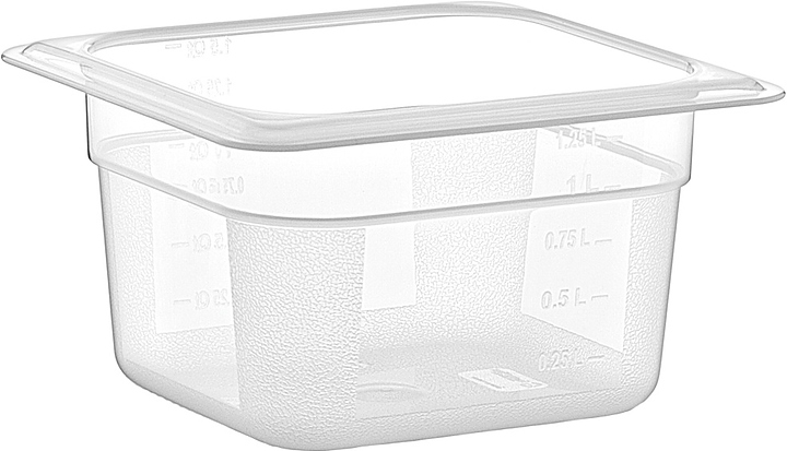 Гастроемкость Gastroplast GNPP-16100 GN 1/6-100 (176х162х100) 1,25 л полипропилен прозрачная