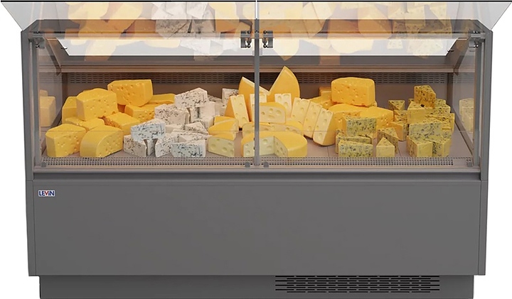 Витрина холодильная среднетемпературная Levin DELLA 375 М 3750х1110х1180 мм (выносной агрегат) без боковин