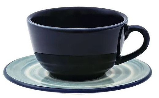 Пара чайная Oxford UNNI OCEANICA 151634 (чашка 200 мл и блюдце d 14 см) синий, голубой