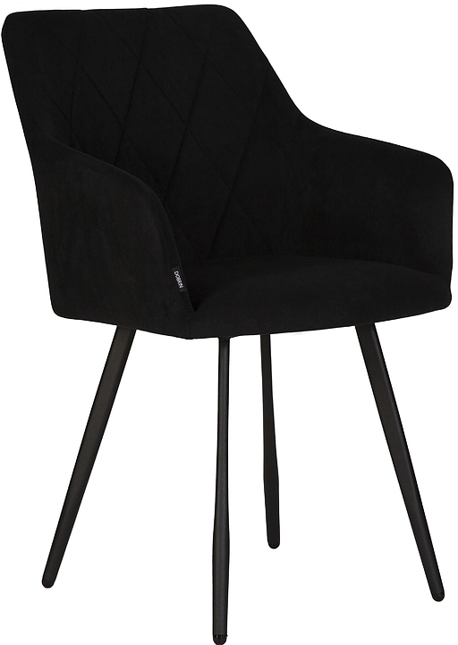 Стул обеденный DOBRIN 13-03 ROBY (Catania Black велюр, черный муар)