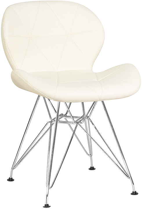 Стул обеденный DOBRIN 302-LMZL BUTTERFLY (кремовый, хром)