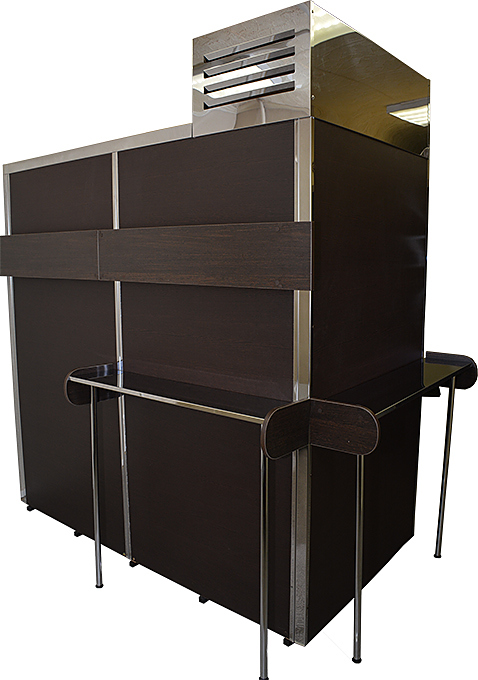 Кегератор Berk 16 Эконом торговый зал с 2 двустворчатыми дверными проемами с ламинированными рамами цвета венге