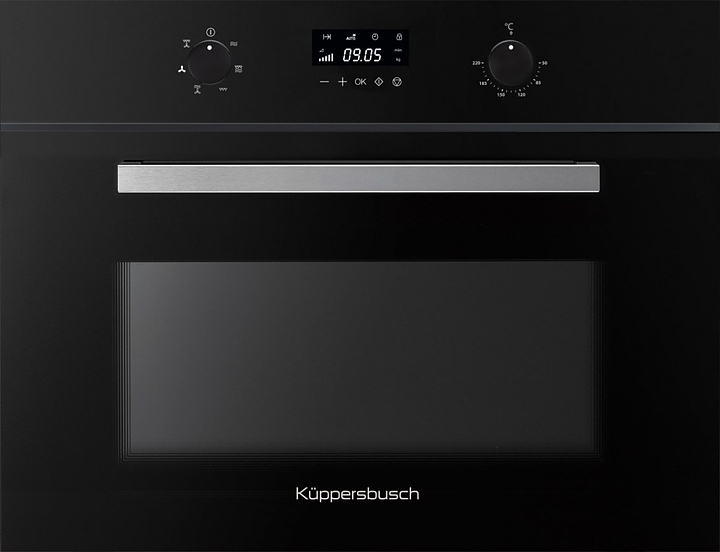 Духовой шкаф с микроволнами Kuppersbusch CMK 6120.0 S 3400 Вт 38 л 595х559х455 мм черный