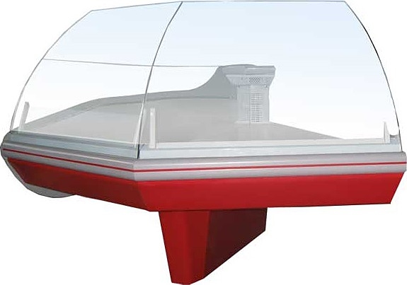 Витрина холодильная ENTECO MASTER НЕМИГА EXTRA УН 90 (выносной агрегат) угловая внешняя с низким стеклом