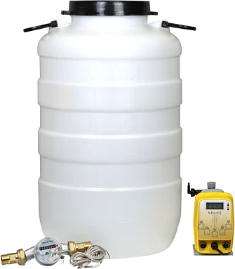 Комплекс дозирования SpaceAqua Dose 603-IMP, емкость 50 л, счетчик Dn20