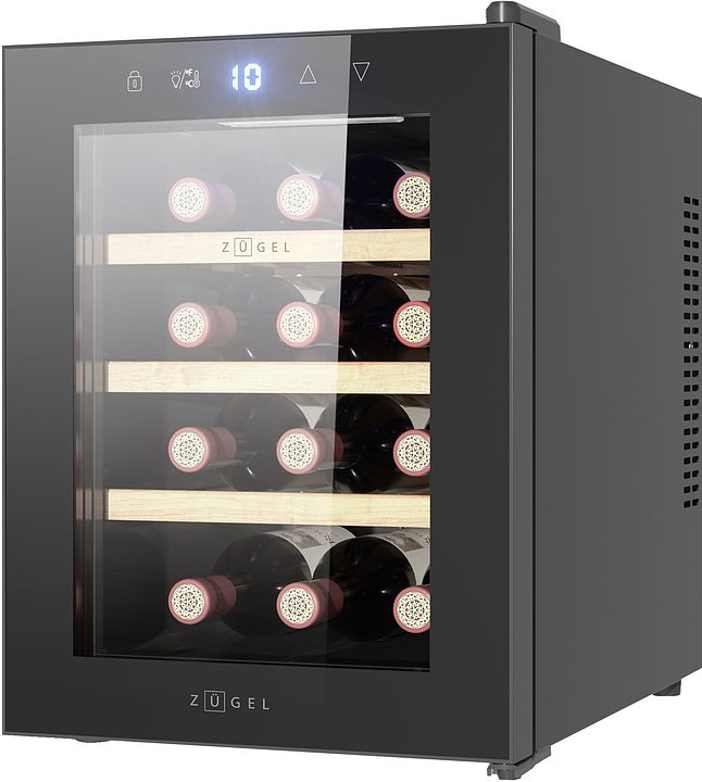 Винный шкаф Zugel ZTWF121B черный