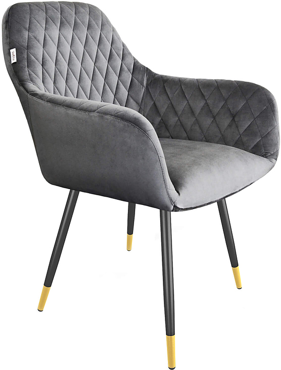 Стул Sheffilton SHT-ST38/S95-1 угольно-серый / черный муар / золото
