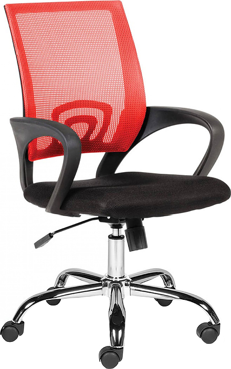 Кресло NORDEN Spring chrome red-black