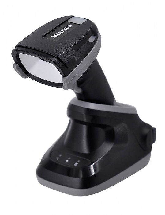 Беспроводной двумерный сканер штрих кода Mertech CL-2410 BLE Dongle P2D USB black с Cradle, черный, серый