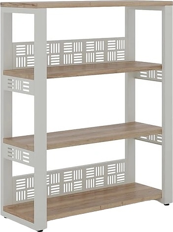 Стеллаж открытый КОБОР ST3-120/36 white/natural