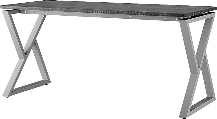 Стол офисный КОБОР W-80/60 aluminum/glazed