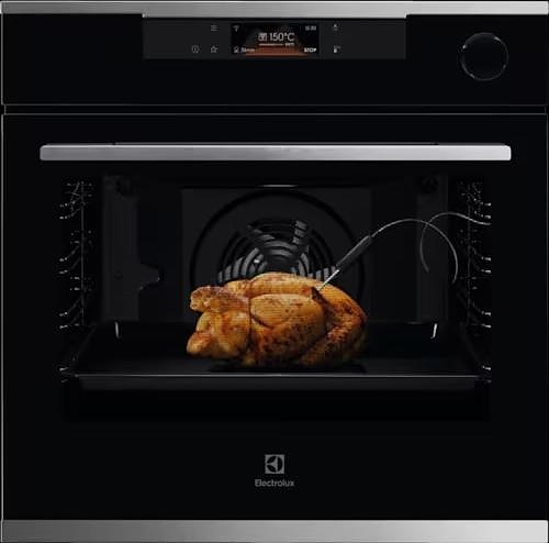 Духовой шкаф комбинированный с паром и пиролизом Electrolux KOCBP39WX черный / стекло / нерж. сталь