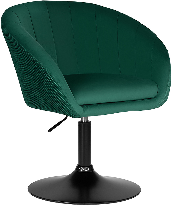 Кресло обеденное DOBRIN 8600-LM EDISON BLACK (зеленое)