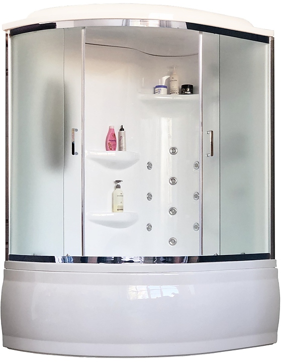 Душевая кабина с гидромассажем Royal Bath RB170ALP-C-CH-R правая 170х100 см