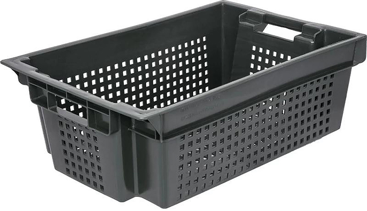 Ящик для овощей и фруктов ТАРА.РУ 102-У 600х400х200 мм черный