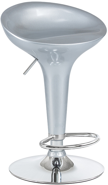 Стул барный DOBRIN 1004-LM-N BOMBA (серебряный металлик, хром) 2 шт.