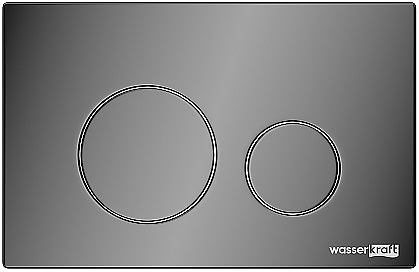 Кнопка смыва Wasserkraft PB02 черный глянец
