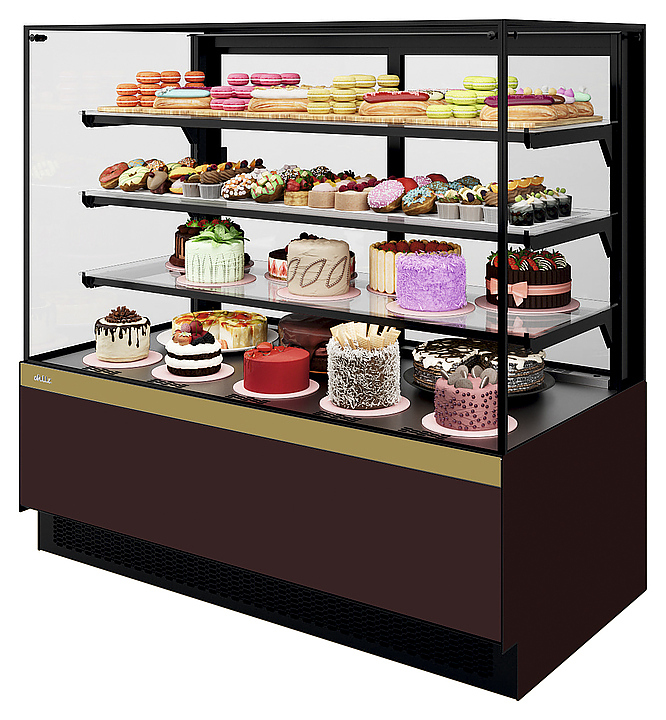 Витрина кондитерская Chilz VETE KUB LUX 60 шоколад, золотой глянец