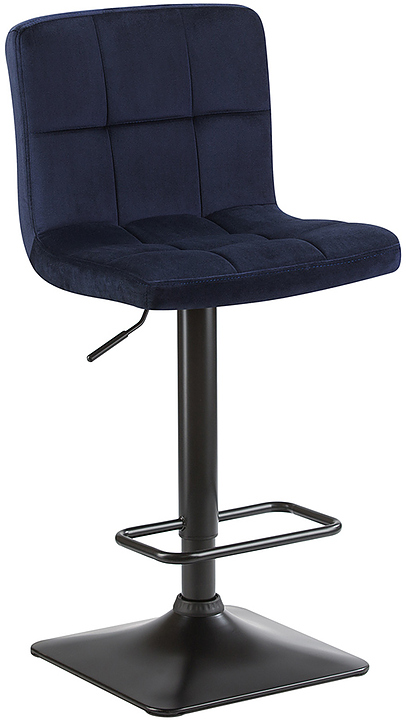 Стул барный DOBRIN 5018-LM DOMINIC (темно-синий велюр, черный)