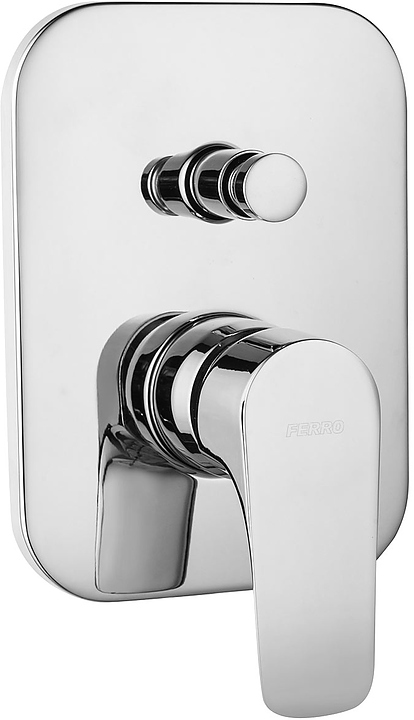 Смеситель для душа встраиваемый на 2 выхода FERRO TIGA BTG7PVL хром
