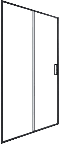 Дверь душевая TIMO TD-120/03C-6 120х195 см, в нишу, раздвижная, стекло прозрачное, профиль черный