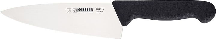 Нож поварской Giesser 8455 16 L=16 см (нерж. сталь / пластик) с черной рукояткой
