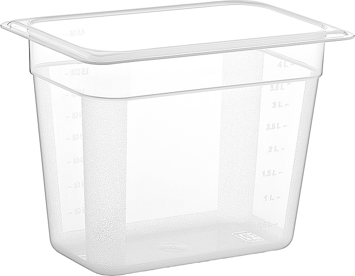 Гастроемкость Gastroplast GNPP-14200 GN 1/4-200 (265х162х200) 4,5 л полипропилен прозрачная