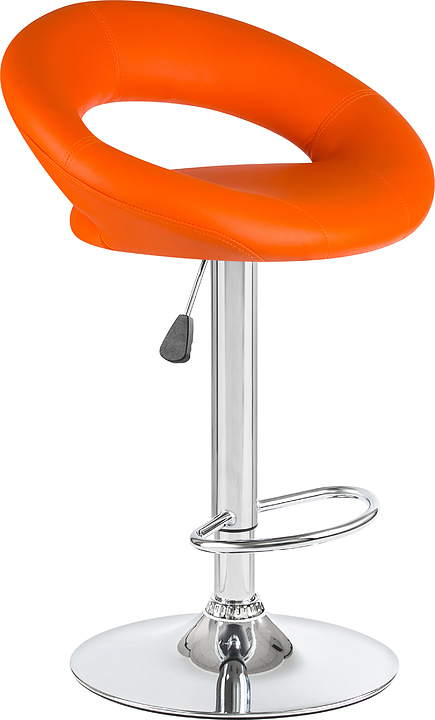 Стул барный DOBRIN 5001-LM MIRA (оранжевый, хромированная сталь)