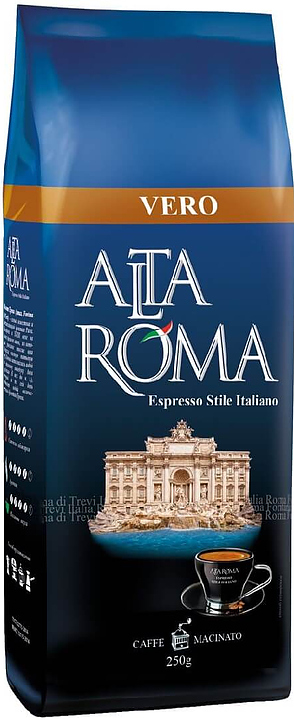 Кофе свежеобжаренный Alta Roma VERO (арабика, робуста, в зернах, 0,25 кг)