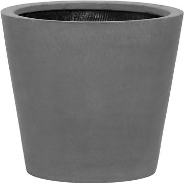 Кашпо Pottery Pots Bucket (40х35 см) серое матовое