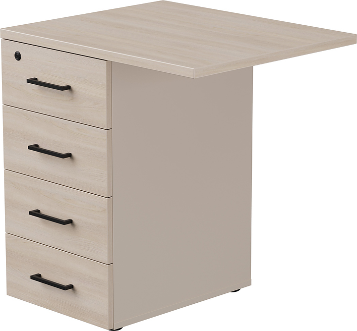 Тумба приставная Everprof EVO 71х60х75,5 см кашемир, дуб Соната