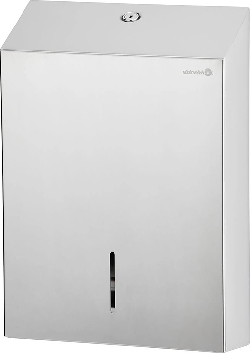 Диспенсер листовых бумажных полотенец Merida STELLA R MAXI ASP106.R Z-сложение (нерж. сталь) полированная сталь