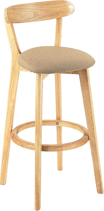 Стул барный Hesby Elevate Zenith (ткань / дерево) бежевый / светлое дерево