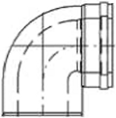 Отвод коаксиального дымохода Karma 90 ° для камина NOBLESSE D130/200