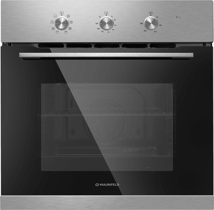 Духовой шкаф Maunfeld MEOC708PS черный / стекло / нерж. сталь